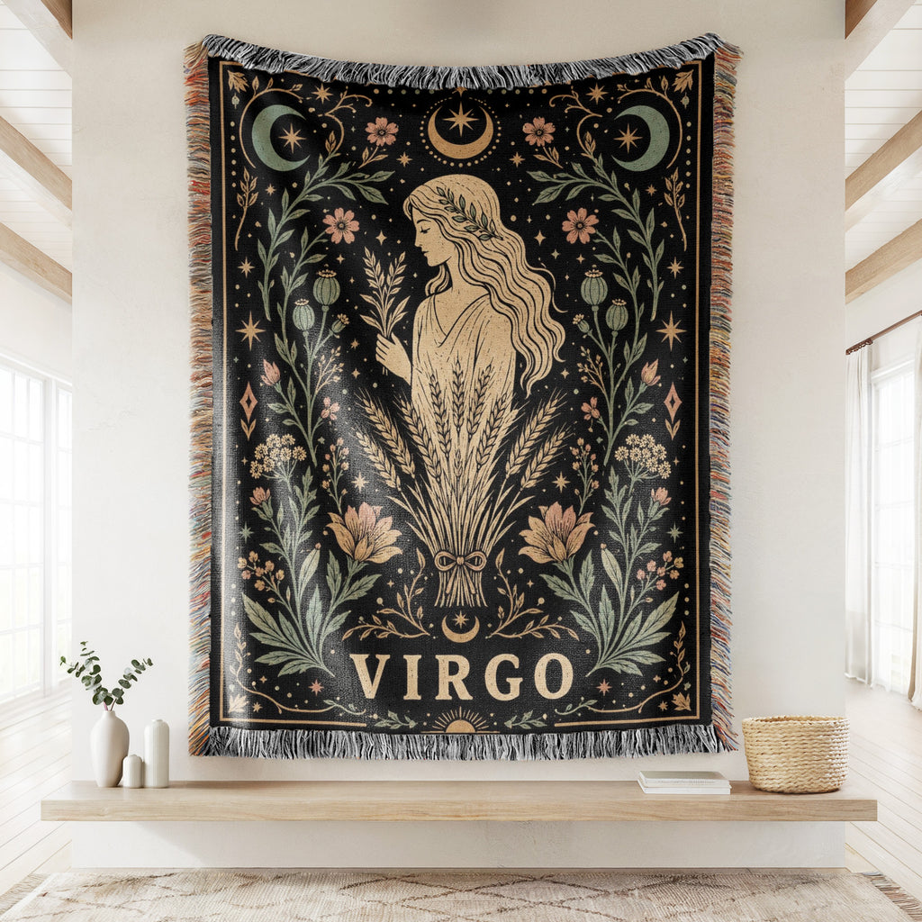 Virgo Harvest Maiden Zodiac Blanket