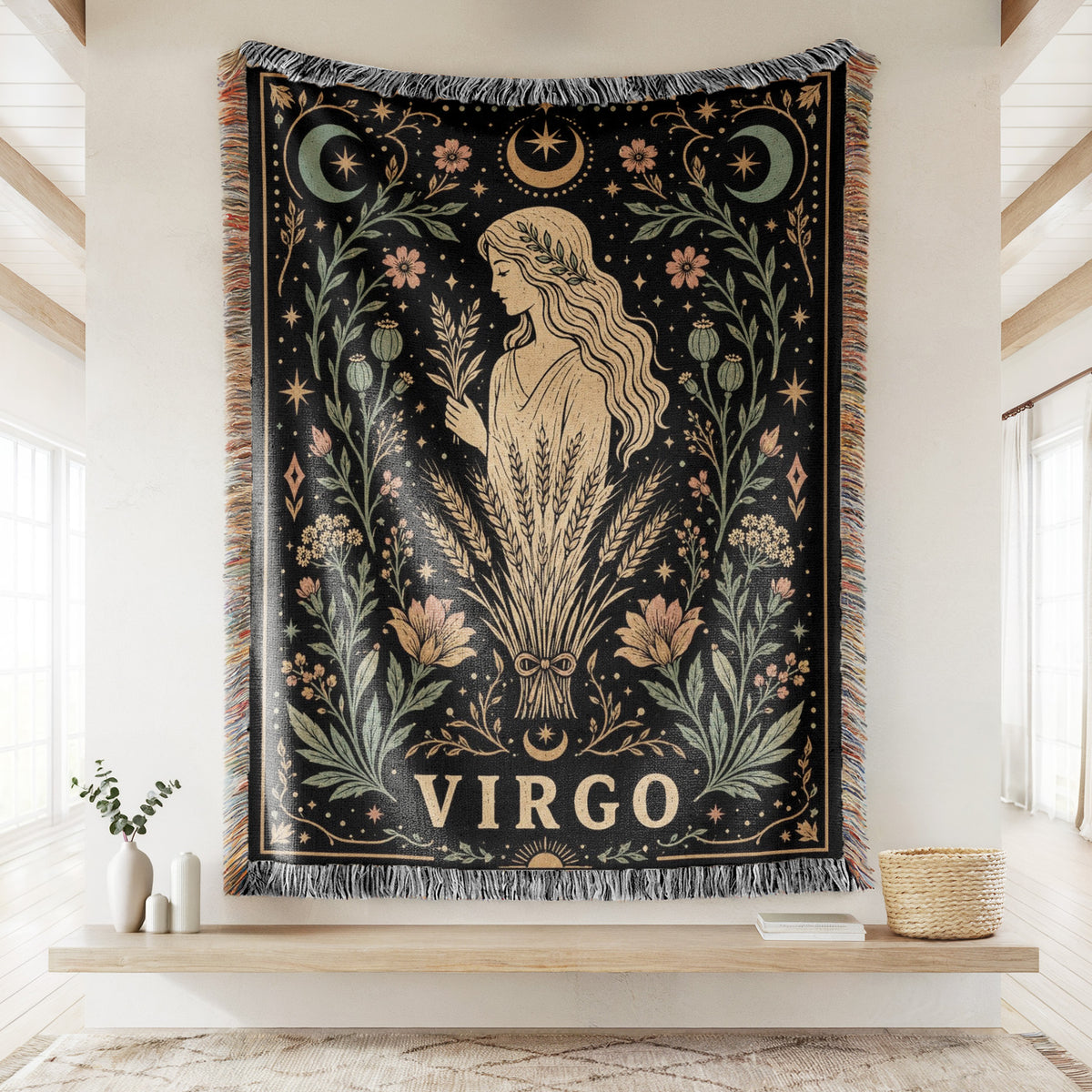 Virgo Harvest Maiden Zodiac Blanket