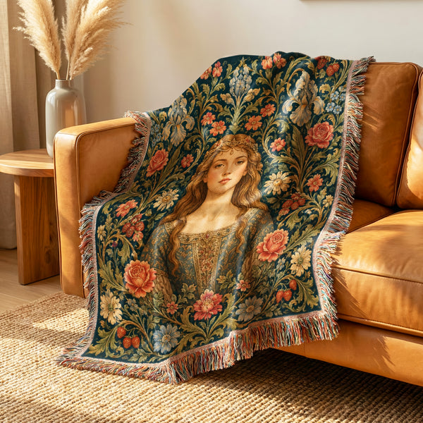 The Maiden of the Rose Court Blanket