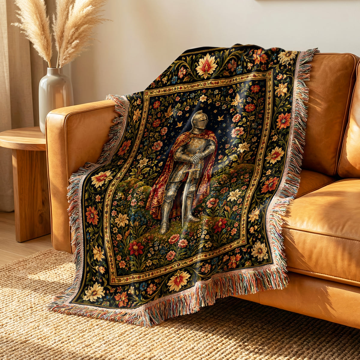 The Knight of the Flowered Vale Blanket