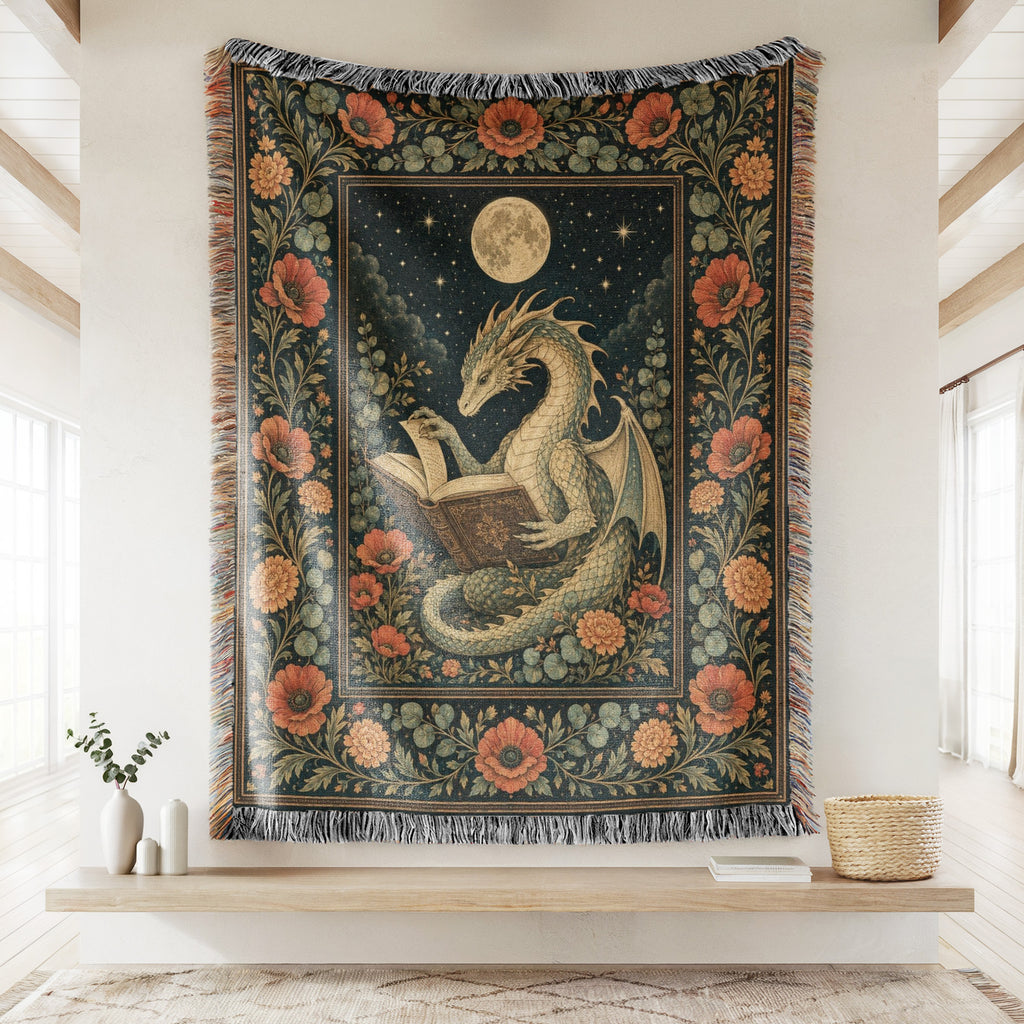 Poppy Moon Dragon Reader Blanket