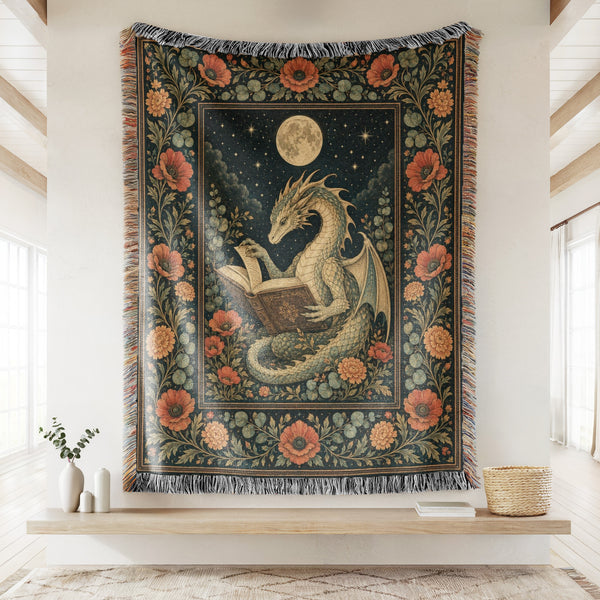 Poppy Moon Dragon Reader Blanket
