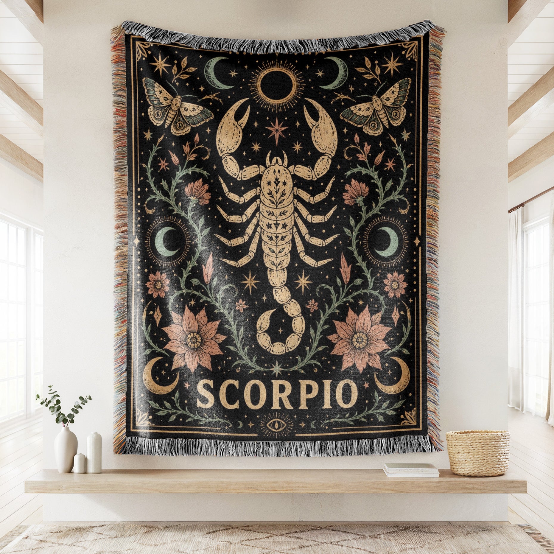 Scorpio Celestial Scorpion Zodiac Blanket Secondary image
