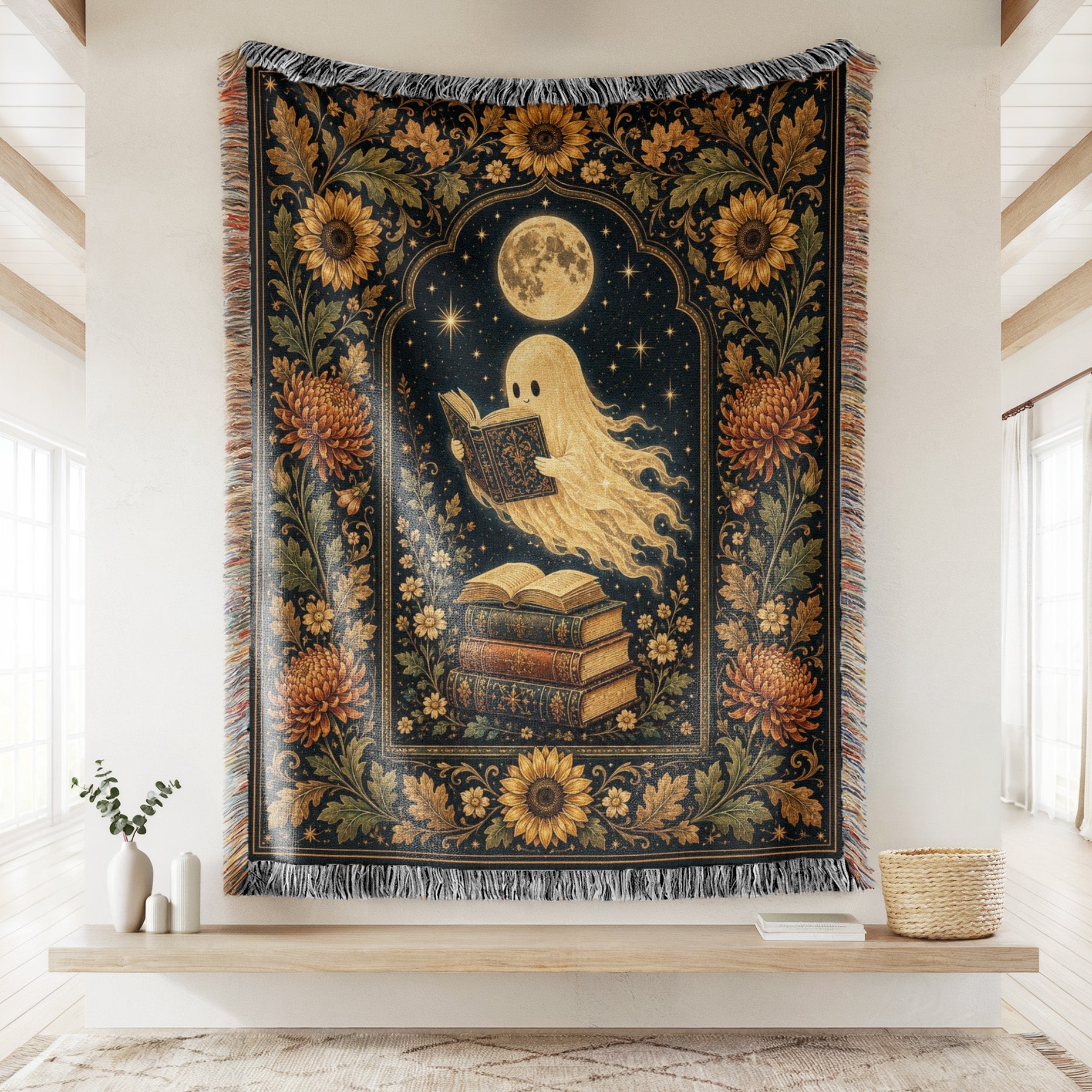 Sunflower Moon Ghost Reader Blanket Secondary image
