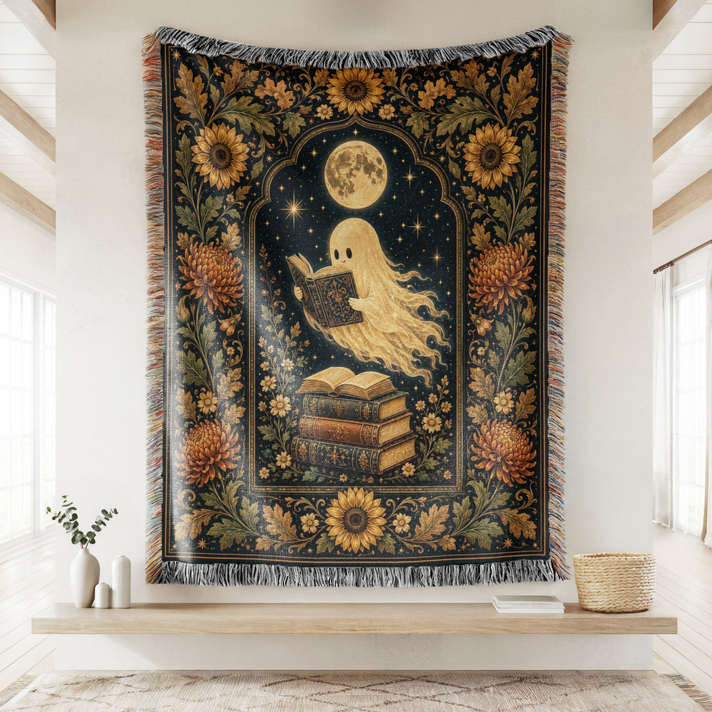 Sunflower Moon Ghost Reader Blanket