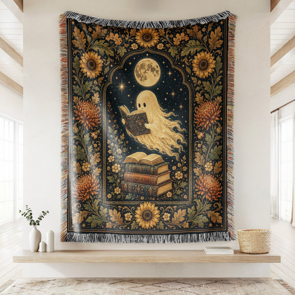 Sunflower Moon Ghost Reader Blanket