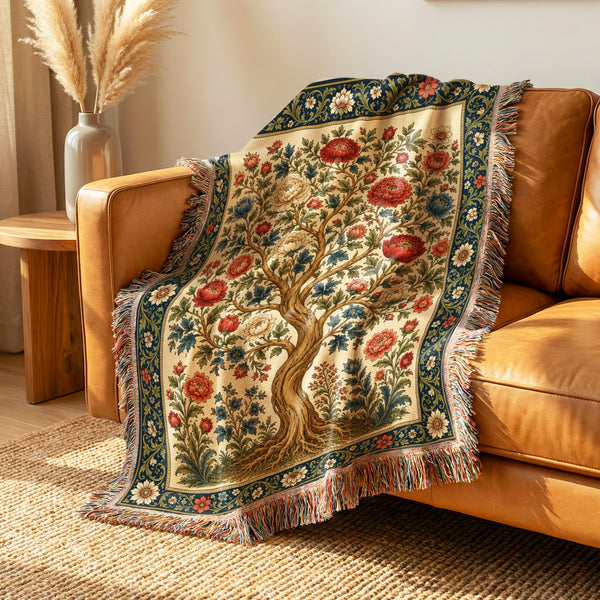 Gilded Blossom Tree Blanket