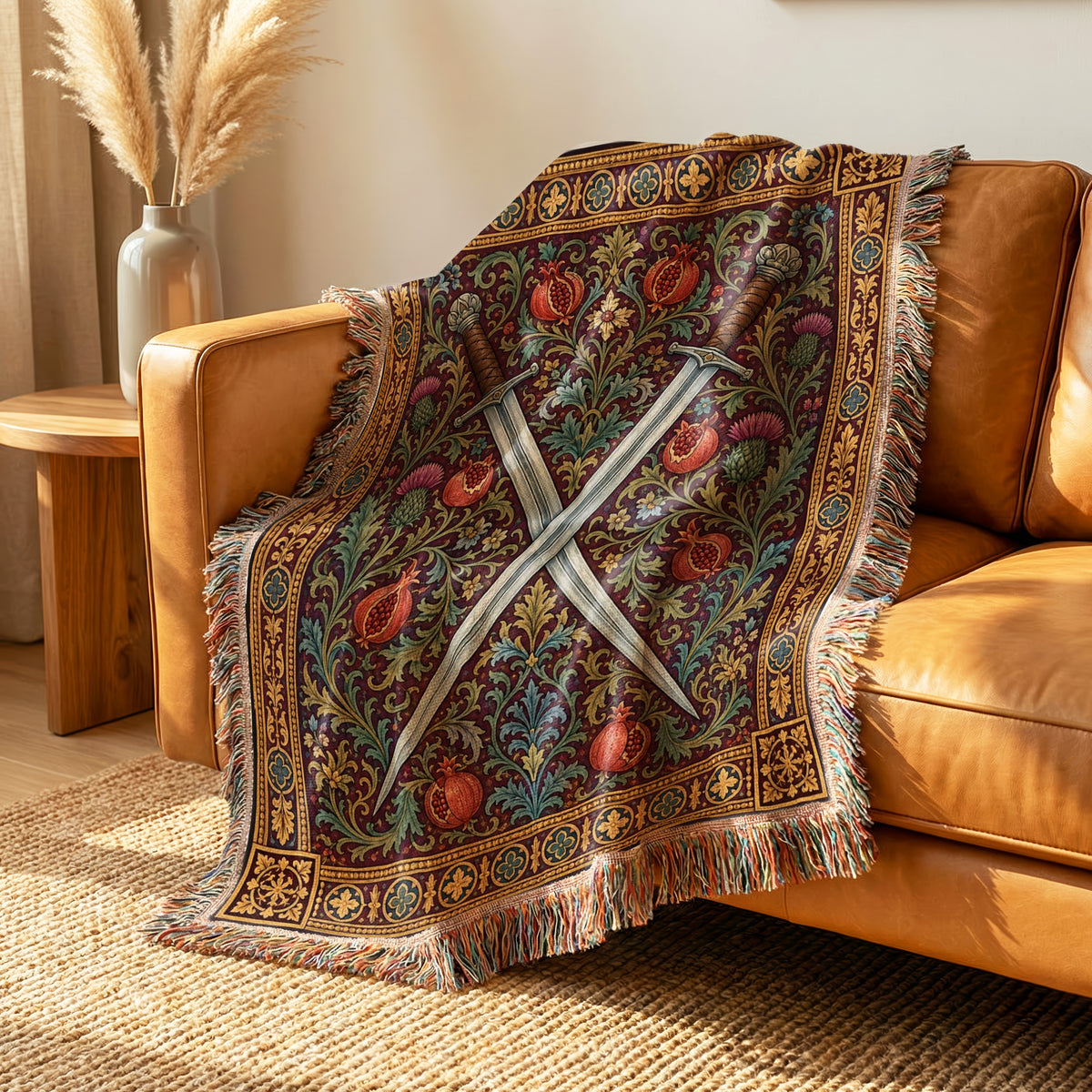 The Pomegranate & Thistle Blades Blanket
