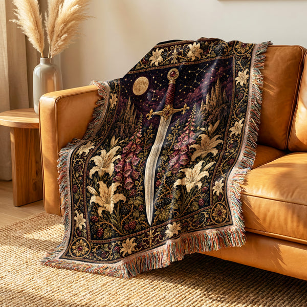 The Moonlit Lily Sword Blanket