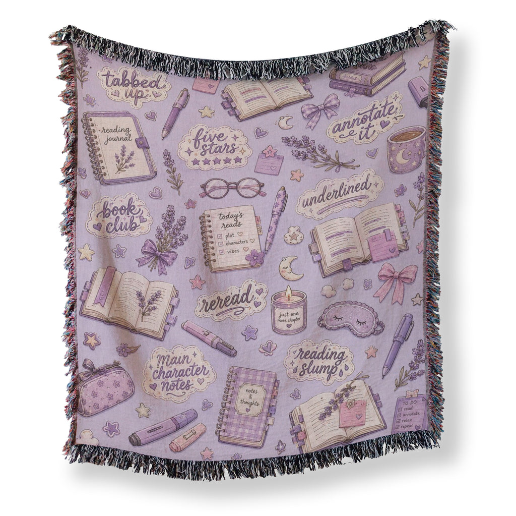 Lavender Reading Journal Blanket