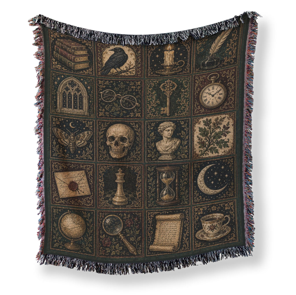 Scholar's Curiosities Patchwork Blanket