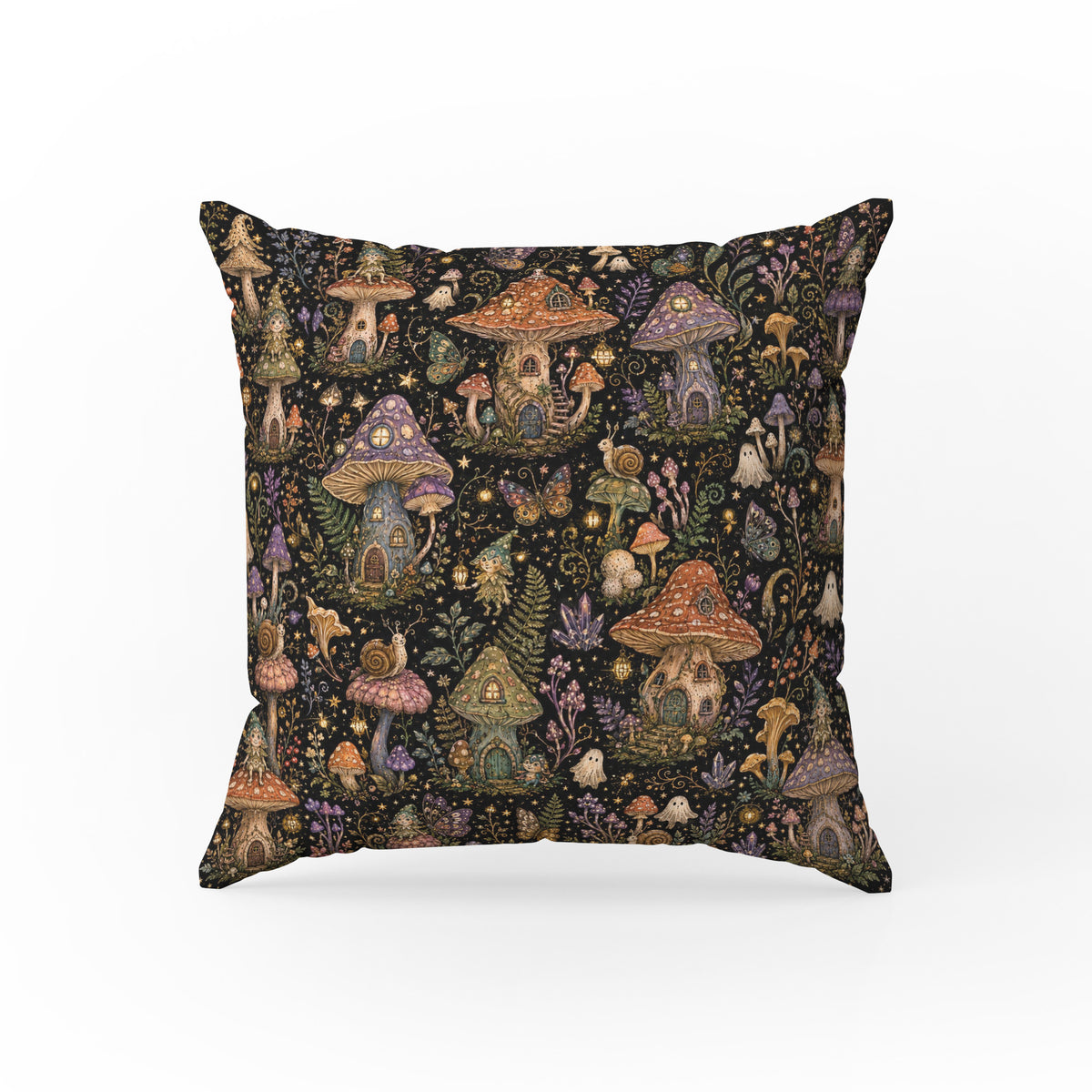 The Mushroom Village – Fairy House Pillow