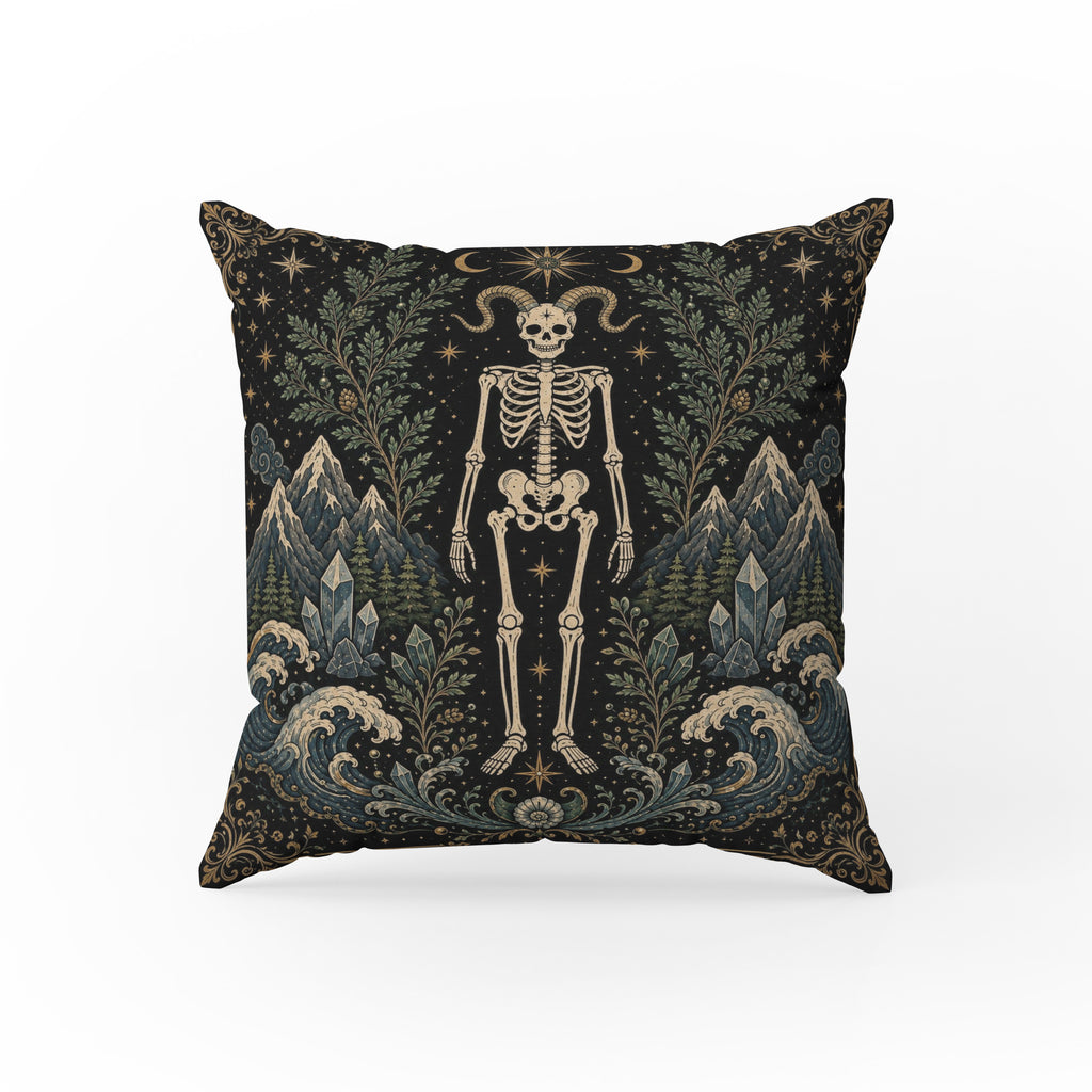 The Mountain Goat – Capricorn Gothic Zodiac Pillow