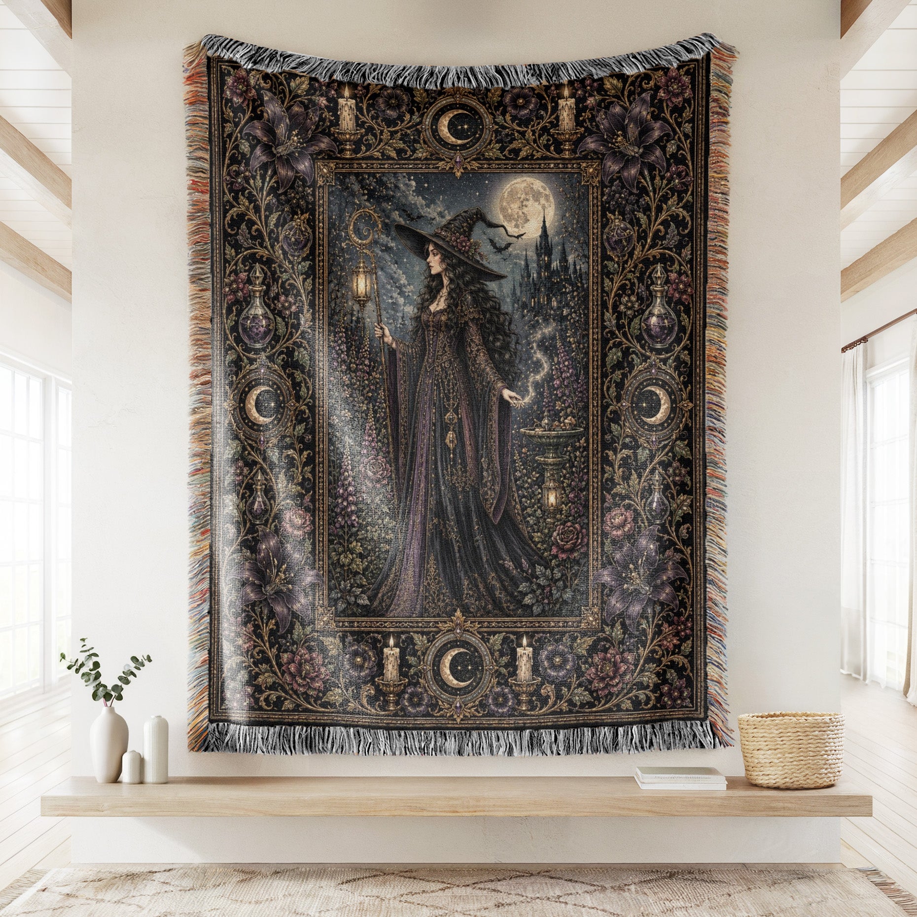 The Moonlit Witch Blanket Secondary image