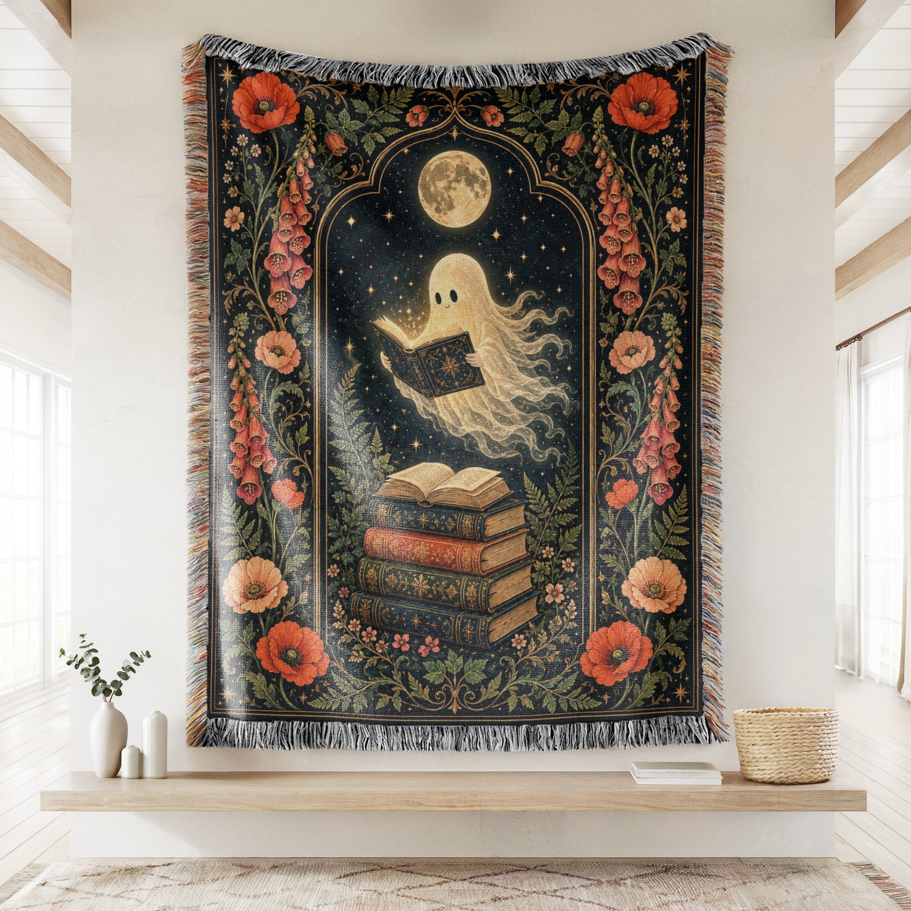 Foxglove Moon Ghost Reader Blanket Secondary image