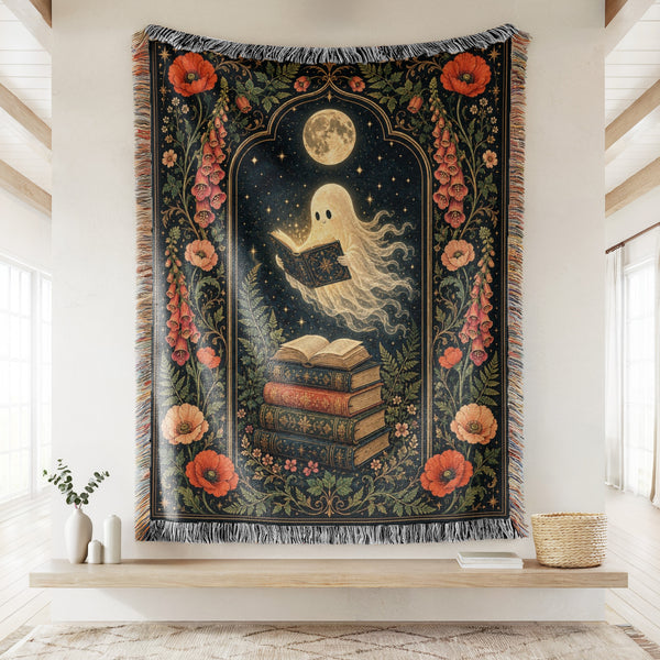Foxglove Moon Ghost Reader Blanket