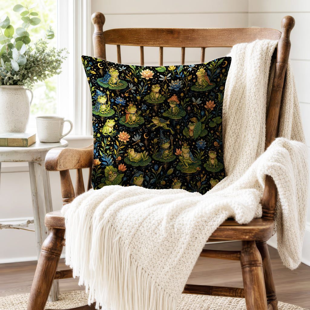 The Frog Court – Whimsical Pond Pillow