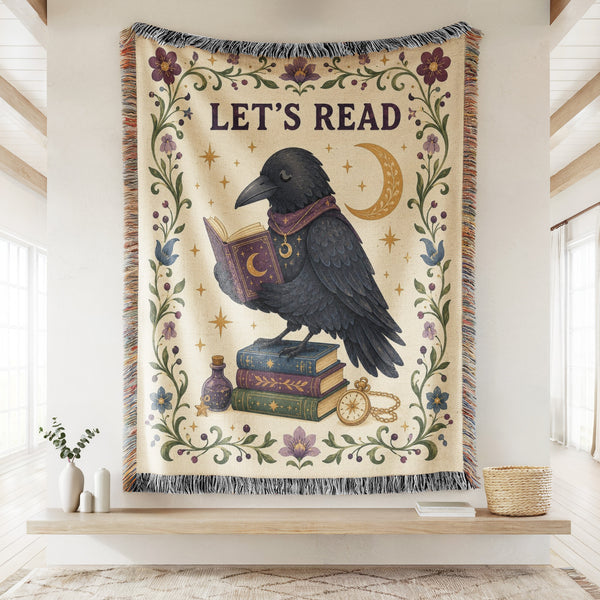 Let's Read Raven & Moon Blanket