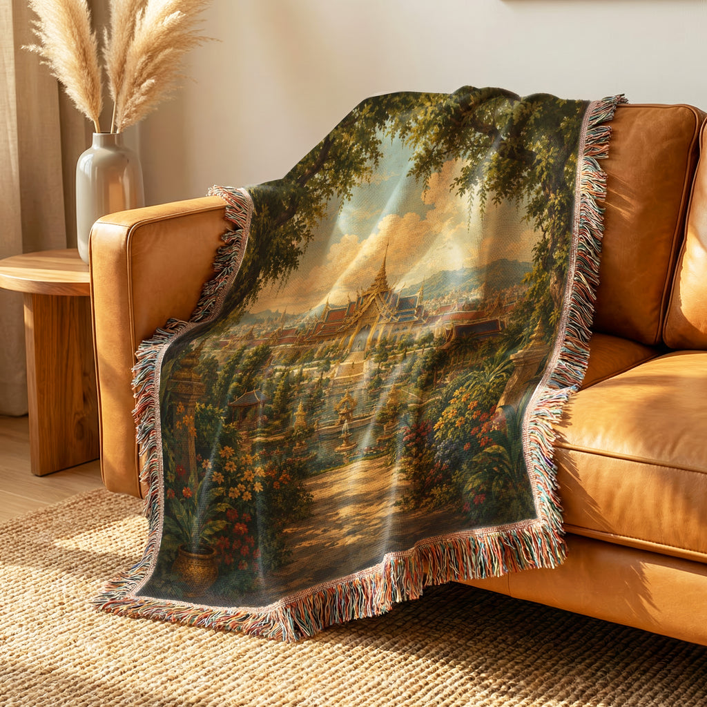 The Golden Temple Garden Blanket