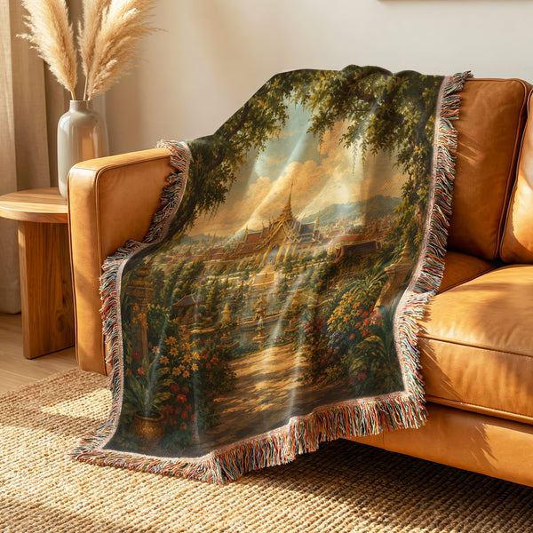The Golden Temple Garden Blanket