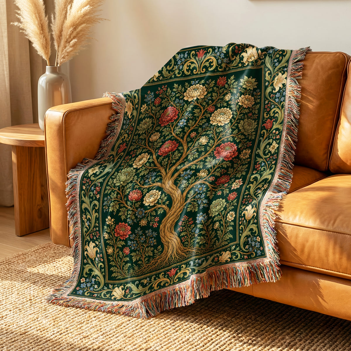 Evergreen Garden Tree Blanket
