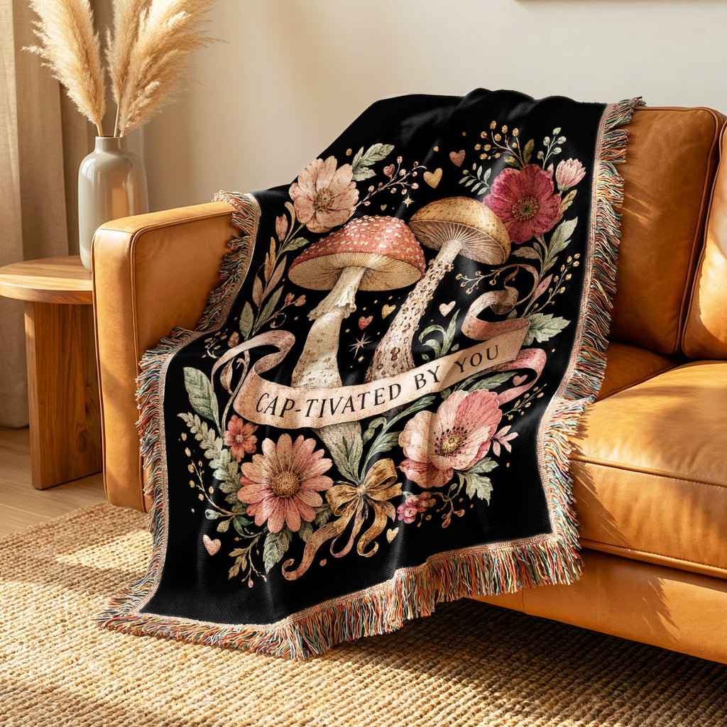 Cap-tivated by You Mushroom Blanket