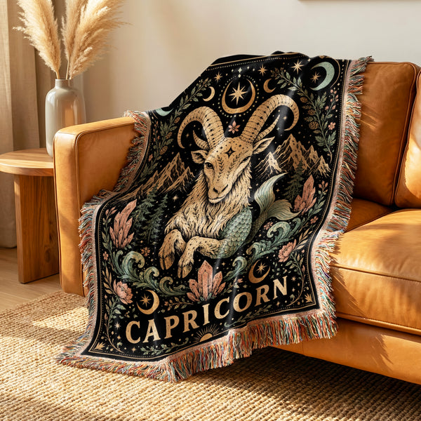 Capricorn Sea-Goat Zodiac Blanket
