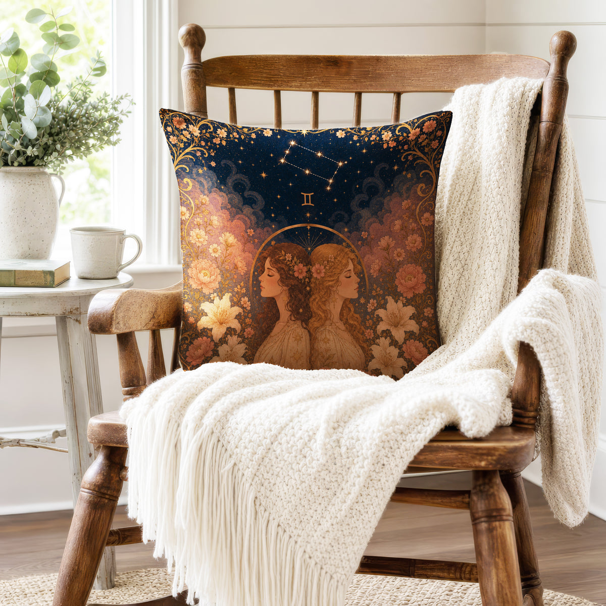 The Twin Stars – Gemini Zodiac Pillow