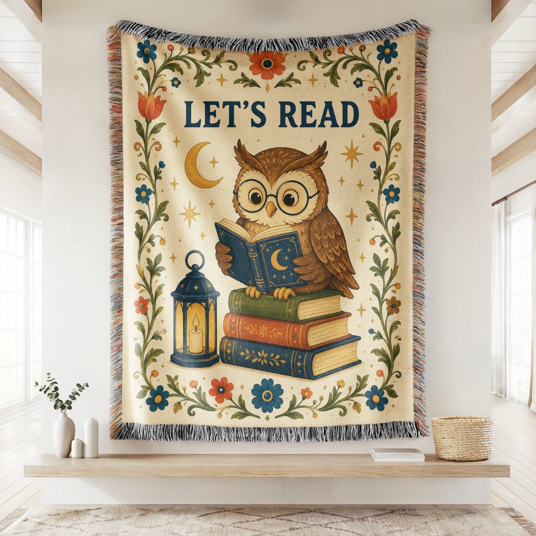 Let's Read Scholar Owl Blanket Secondary image