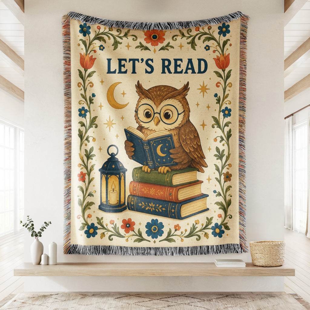 Let's Read Scholar Owl Blanket