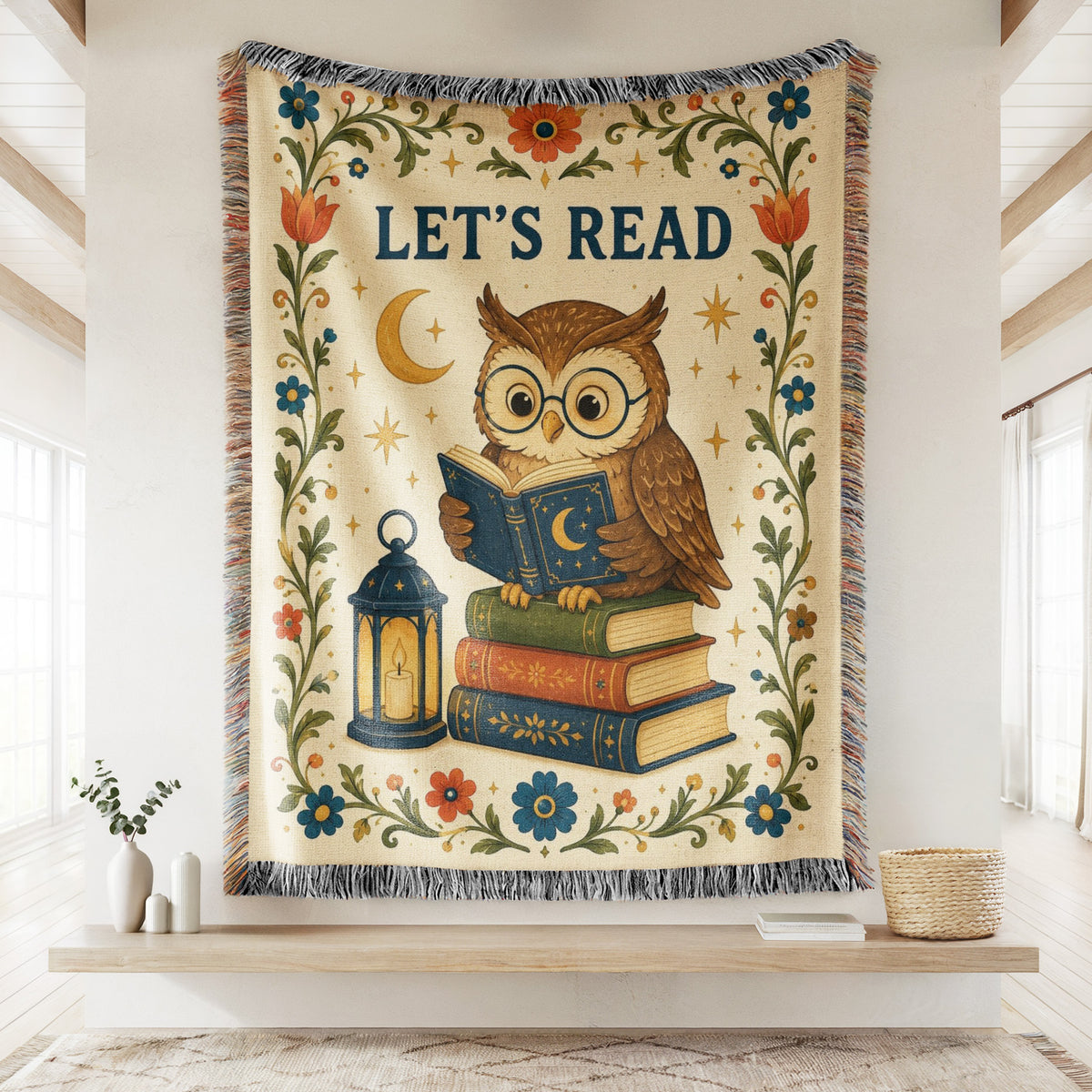 Let's Read Scholar Owl Blanket