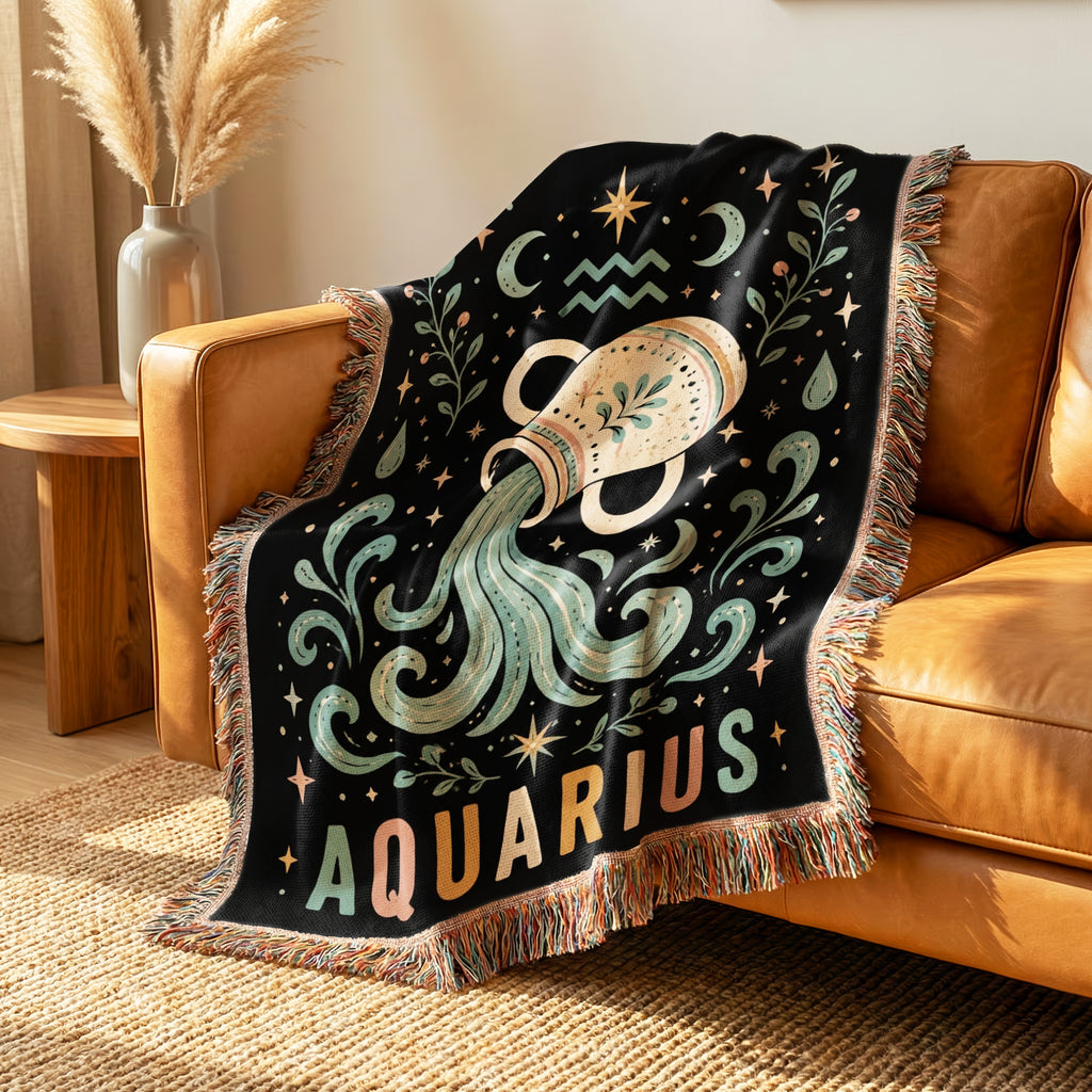 Aquarius Celestial Water Bearer Blanket
