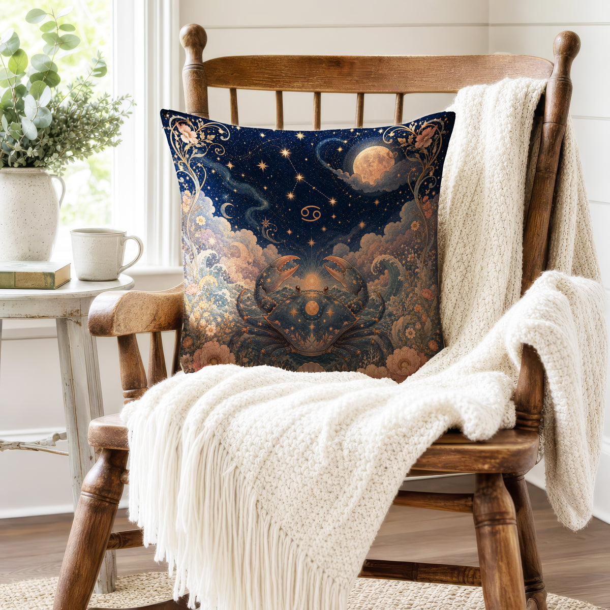 The Moon Crab – Cancer Zodiac Pillow