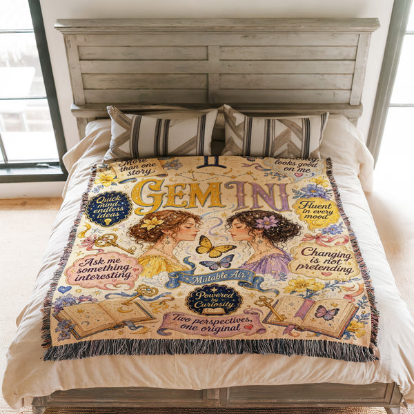 Gemini – Curious Twins Zodiac Blanket