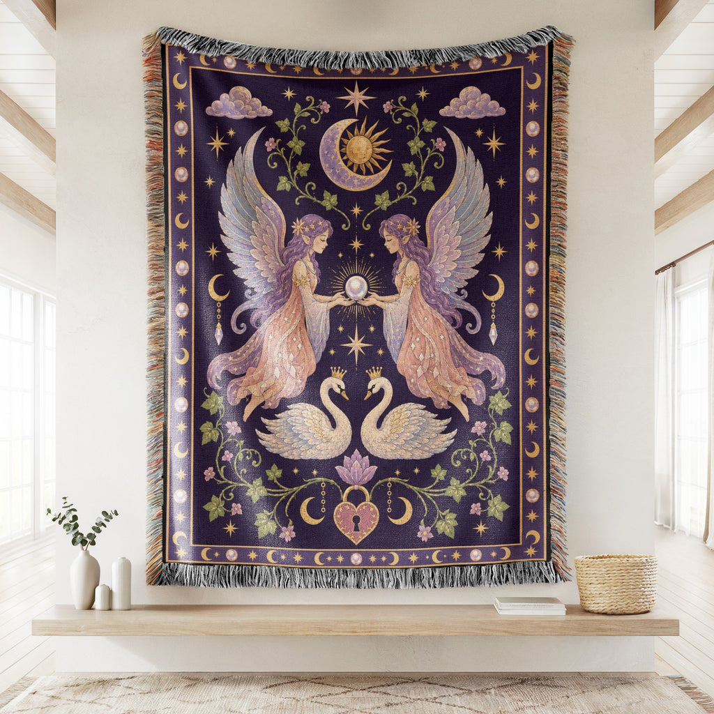Celestial Swan Fairies Blanket