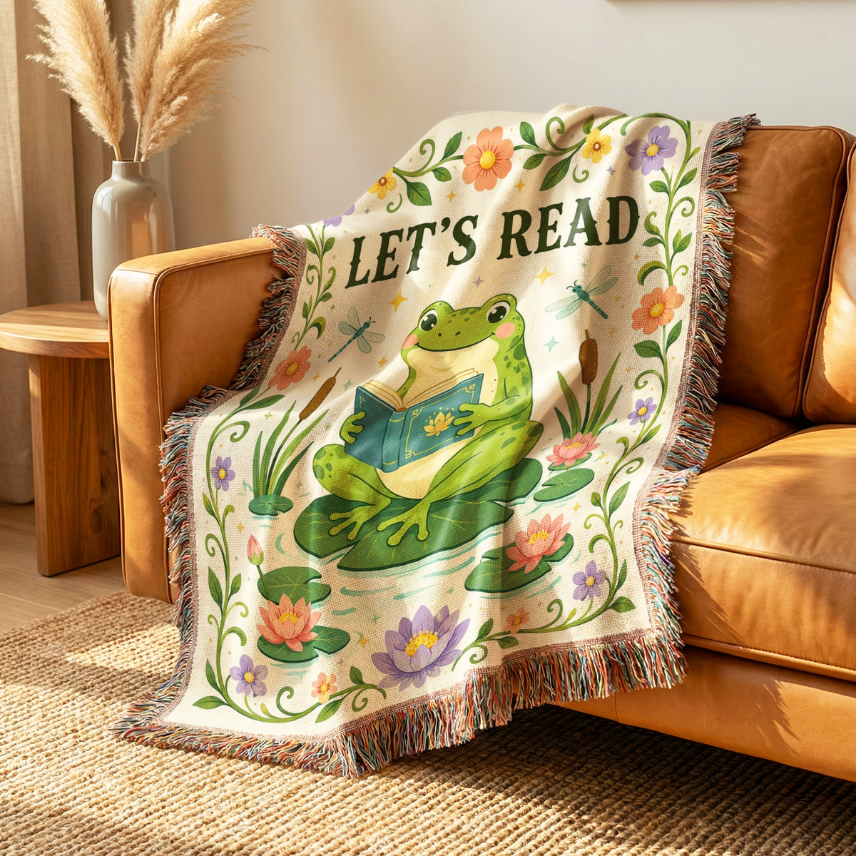Let's Read Frog & Lily Pond Blanket