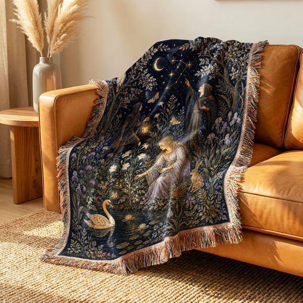 The Starlit Enchanters’ Garden Blanket