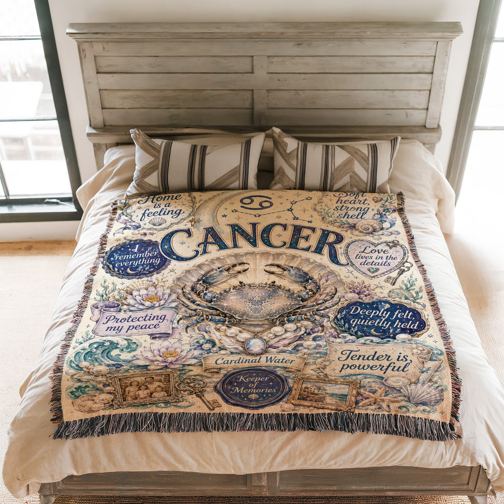 Cancer – Moonlit Sanctuary Zodiac Blanket