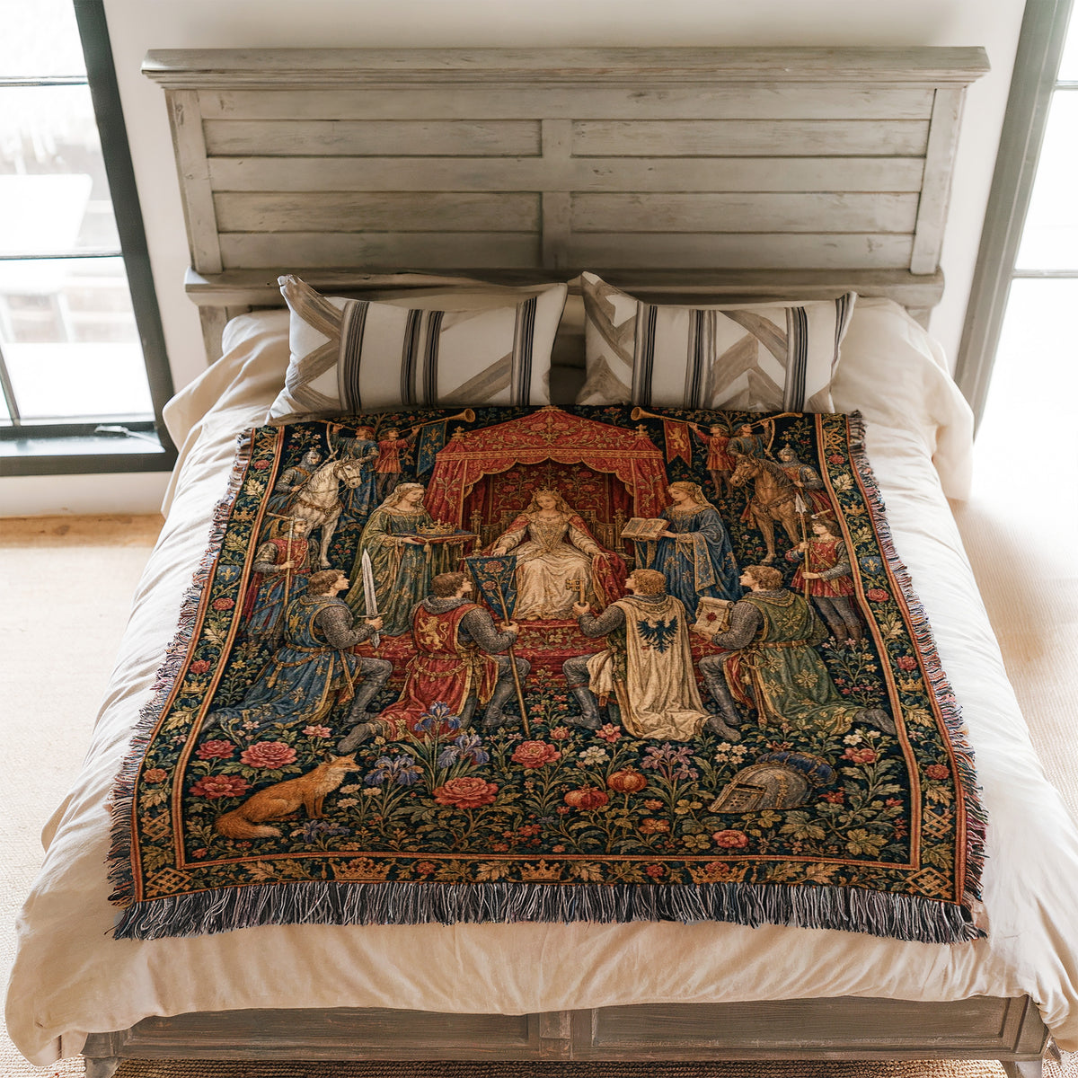The Queen’s Heraldic Court Blanket