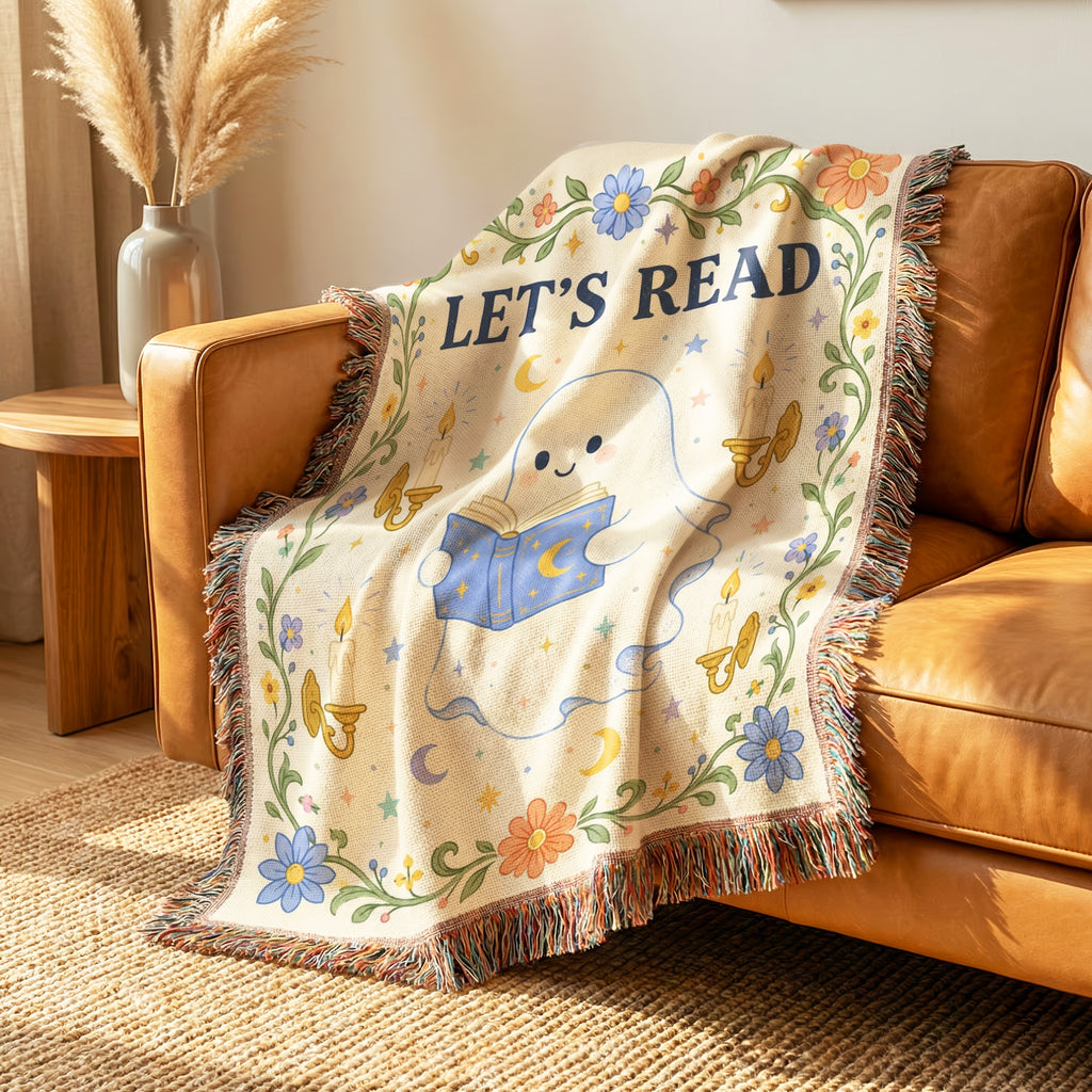 Let's Read Candlelit Ghost Blanket