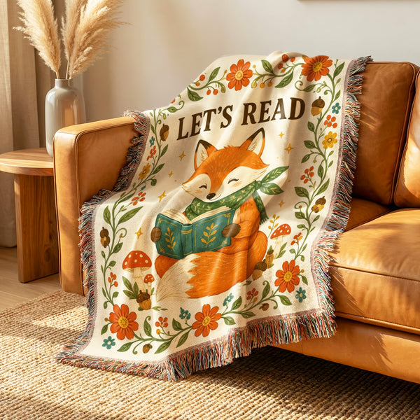 Let's Read Woodland Fox Blanket