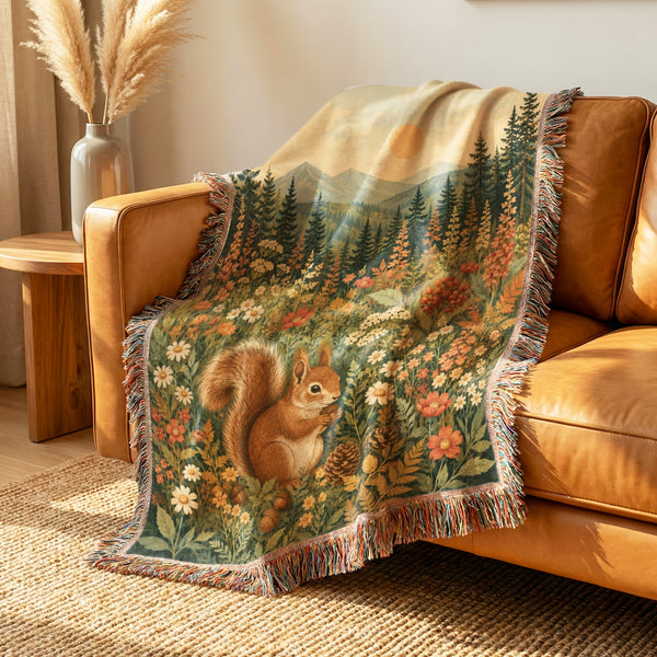 Mountain Meadow Squirrel Blanket