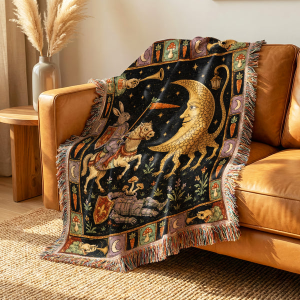 The Rabbit Knight & Moon Beast Blanket