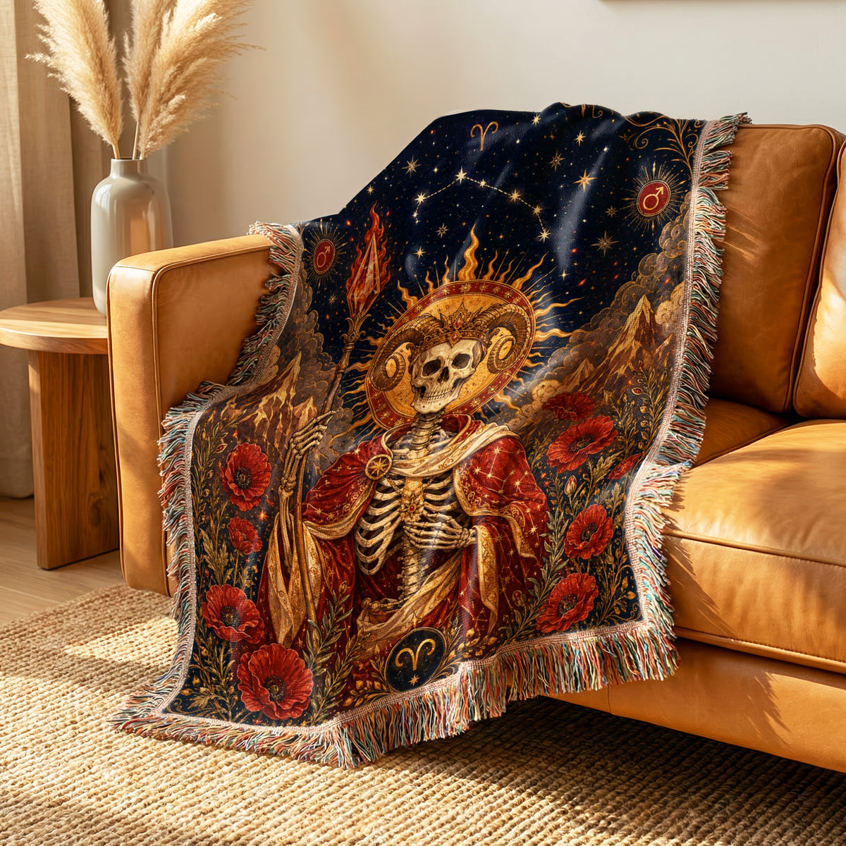 Aries Flamebearer – Gothic Zodiac Blanket