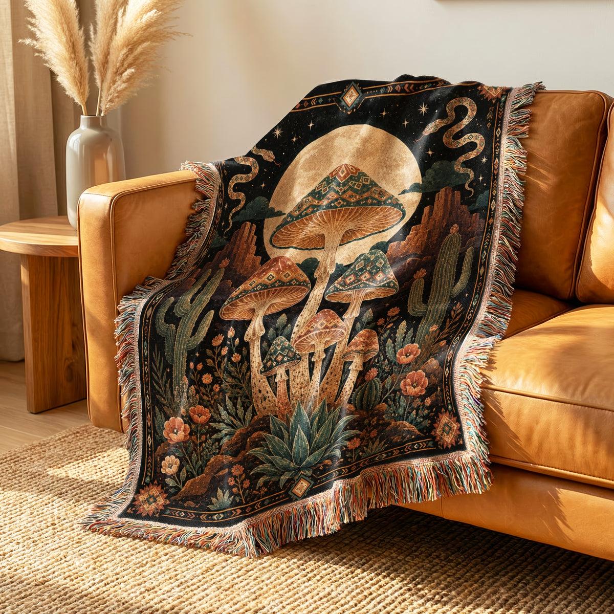 Desert Moon Mushroom Blanket