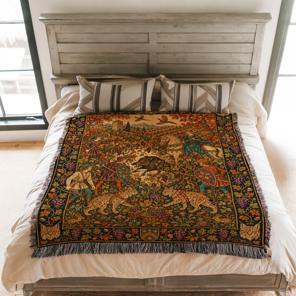 The Autumn Boar Hunt Blanket