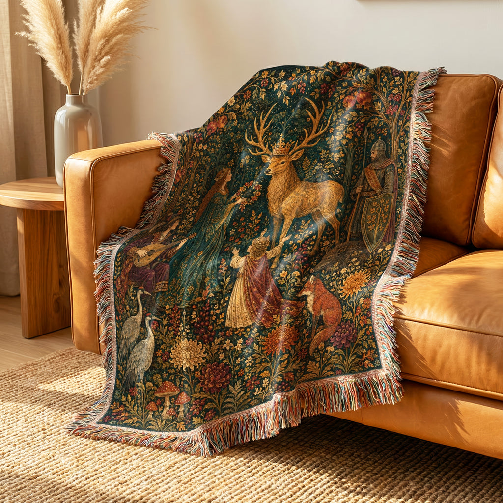 The Court of the Crowned Stag Blanket