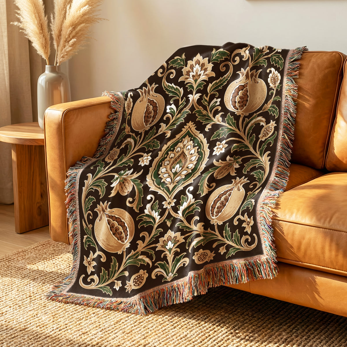 The Gilded Pomegranate Garden Blanket