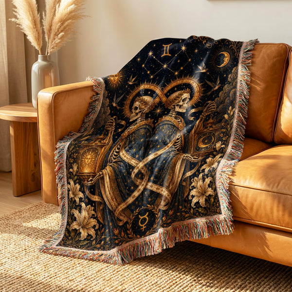 Gemini Twin Lanterns – Gothic Zodiac Blanket