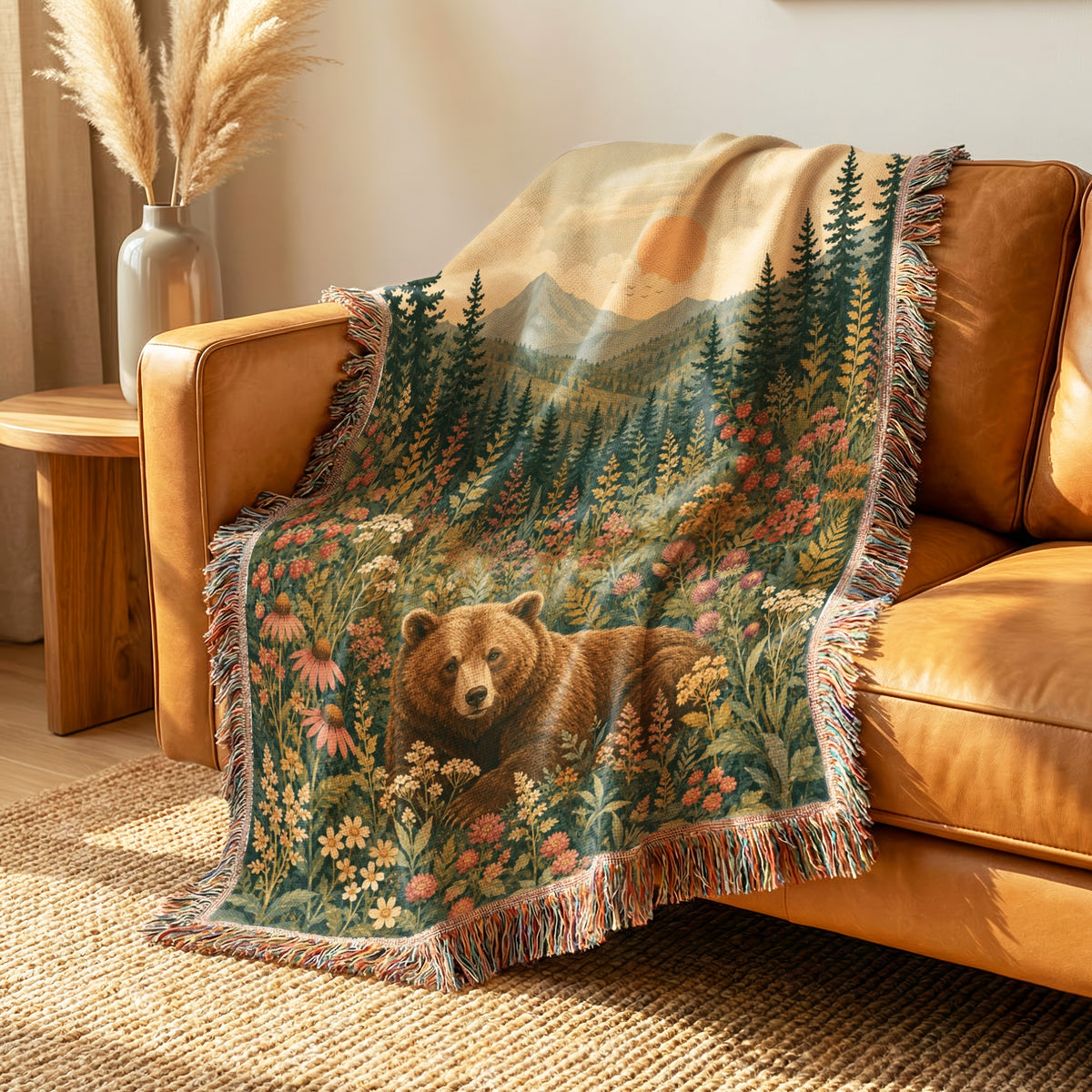 Mountain Meadow Bear Blanket